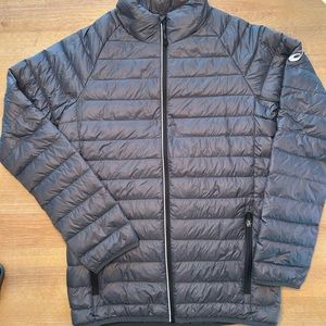 ASICS men’s size small dark gray nylon jacket